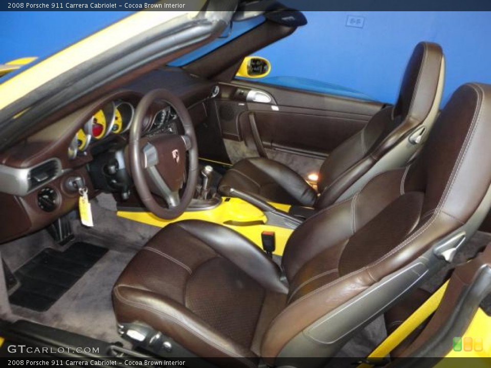Cocoa Brown Interior Photo for the 2008 Porsche 911 Carrera Cabriolet #65877153