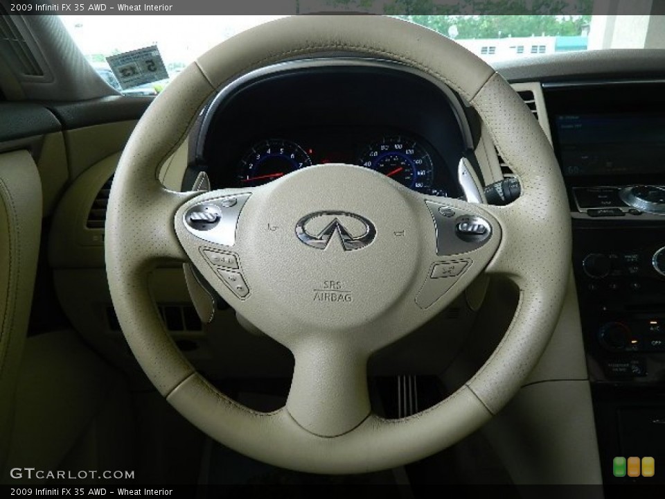 Wheat Interior Steering Wheel for the 2009 Infiniti FX 35 AWD #65889060
