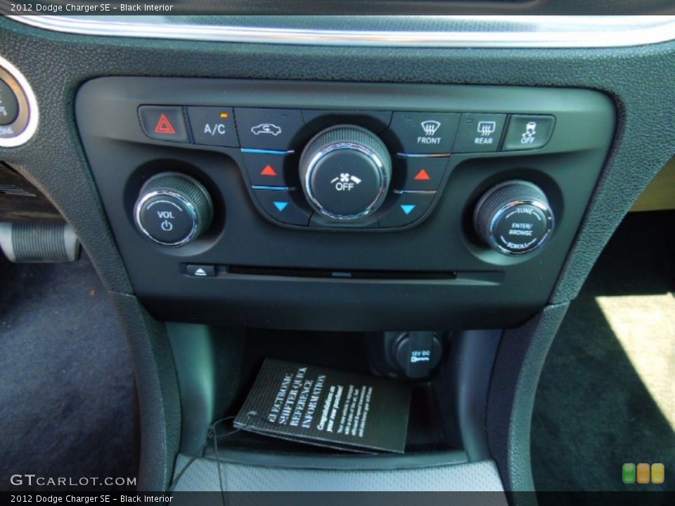 Black Interior Controls for the 2012 Dodge Charger SE #65891460