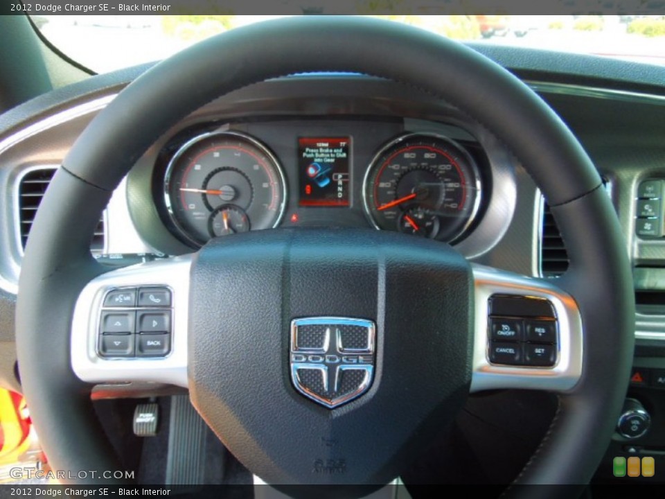Black Interior Steering Wheel for the 2012 Dodge Charger SE #65891469