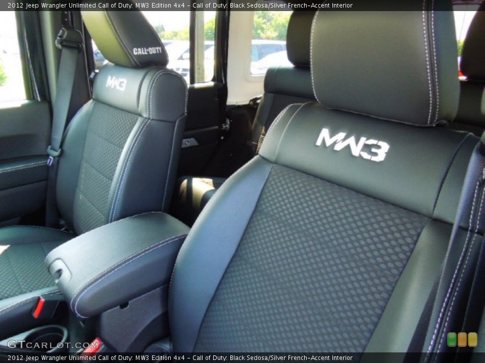 Call of Duty: Black Sedosa/Silver French-Accent Interior Photo for the 2012 Jeep Wrangler Unlimited Call of Duty: MW3 Edition 4x4 #65891655