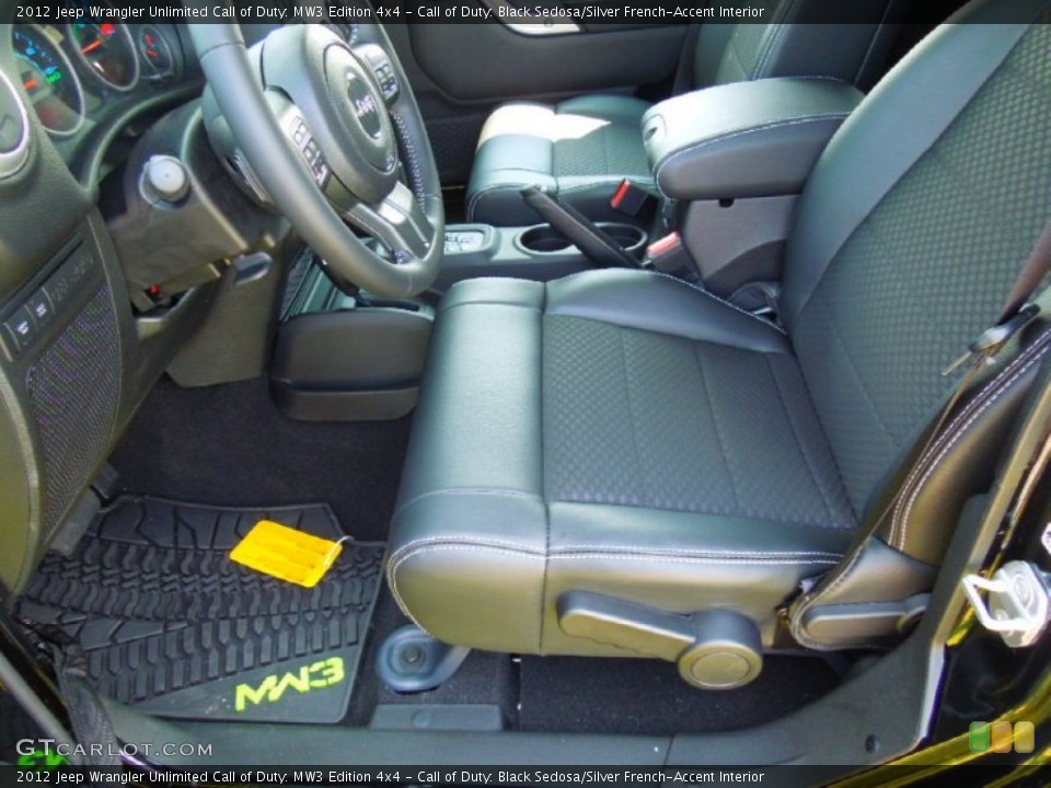 Call of Duty: Black Sedosa/Silver French-Accent Interior Photo for the 2012 Jeep Wrangler Unlimited Call of Duty: MW3 Edition 4x4 #65891662