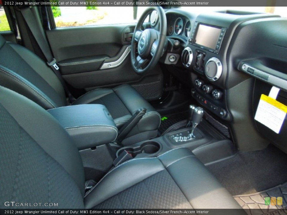 Call of Duty: Black Sedosa/Silver French-Accent Interior Photo for the 2012 Jeep Wrangler Unlimited Call of Duty: MW3 Edition 4x4 #65891775