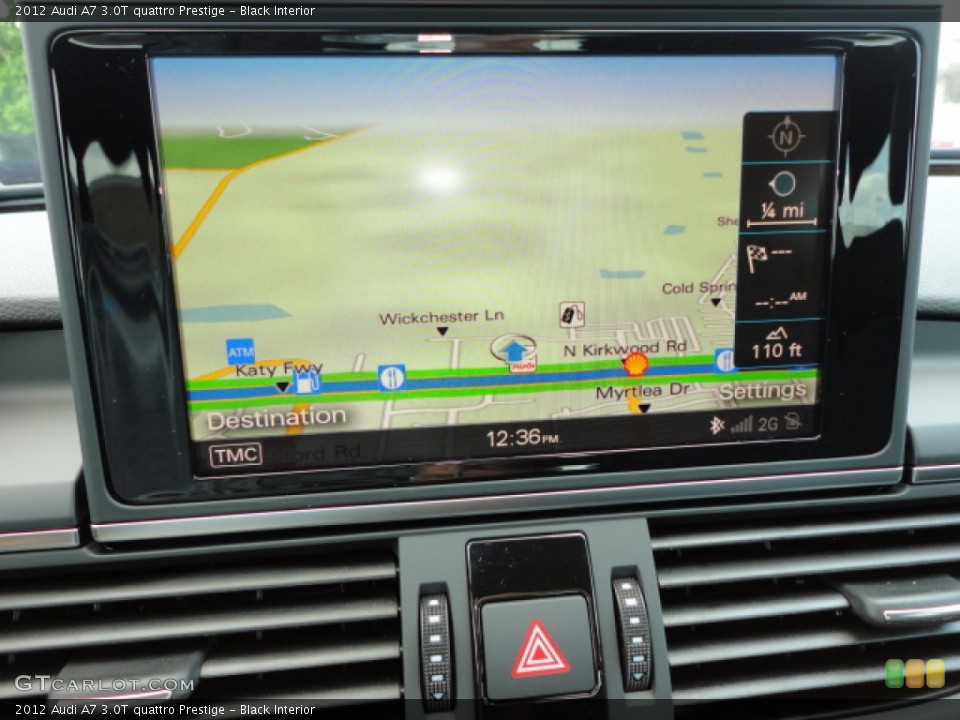 Black Interior Navigation for the 2012 Audi A7 3.0T quattro Prestige #65893413