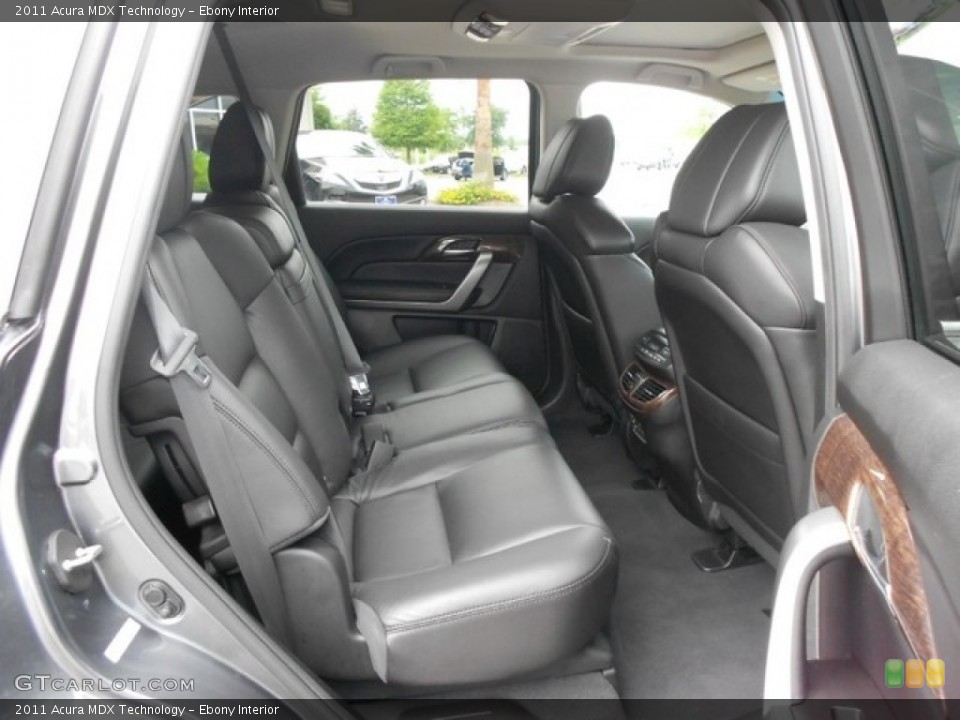 Ebony Interior Rear Seat for the 2011 Acura MDX Technology #65896857