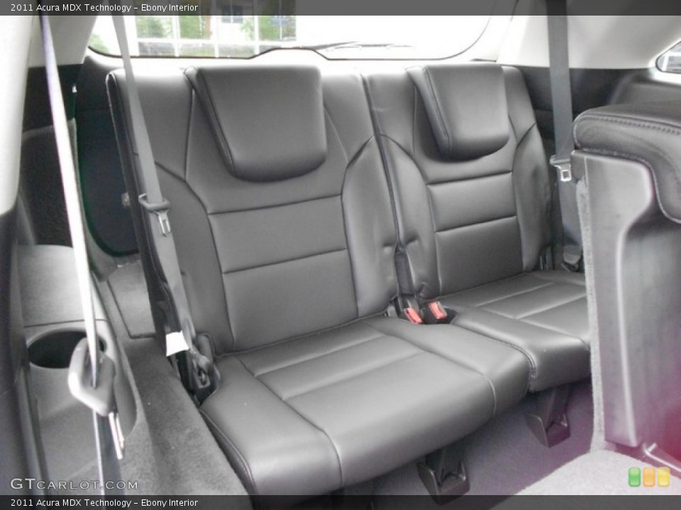 Ebony Interior Rear Seat for the 2011 Acura MDX Technology #65896866