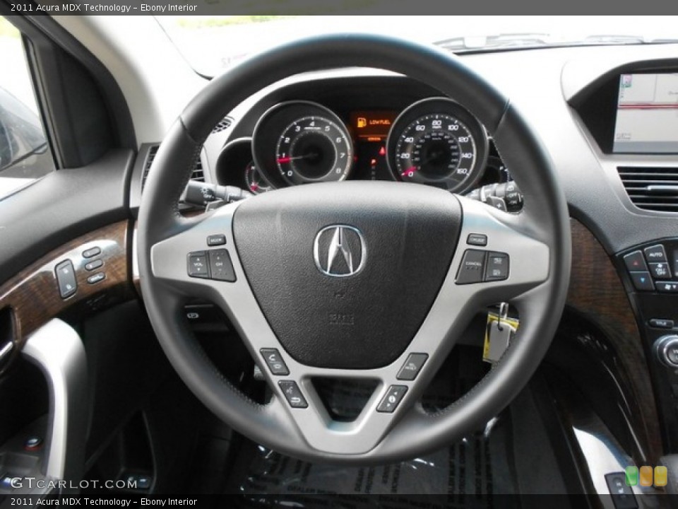 Ebony Interior Steering Wheel for the 2011 Acura MDX Technology #65896890