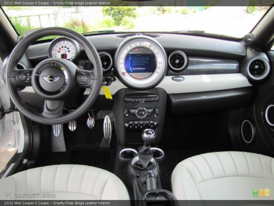 Gravity Polar Beige Leather Interior Dashboard for the 2012 Mini Cooper S Coupe #65898247