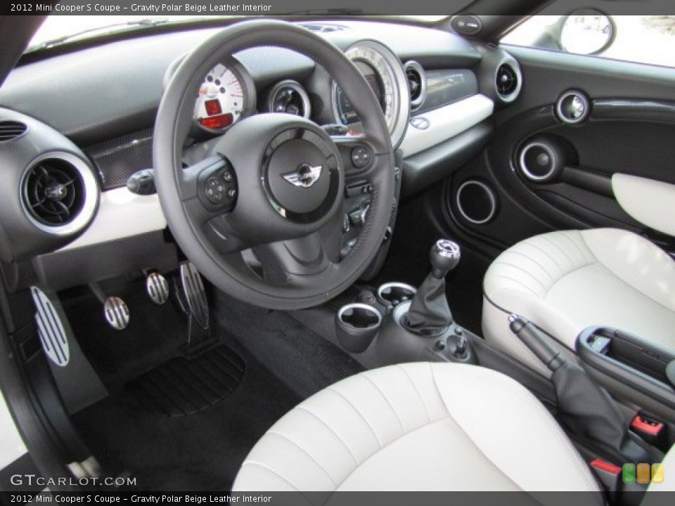 Gravity Polar Beige Leather Interior Prime Interior for the 2012 Mini Cooper S Coupe #65898346
