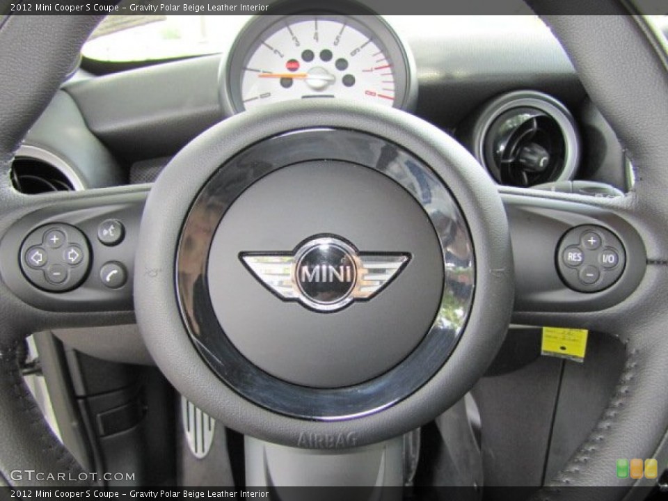 Gravity Polar Beige Leather Interior Steering Wheel for the 2012 Mini Cooper S Coupe #65898370