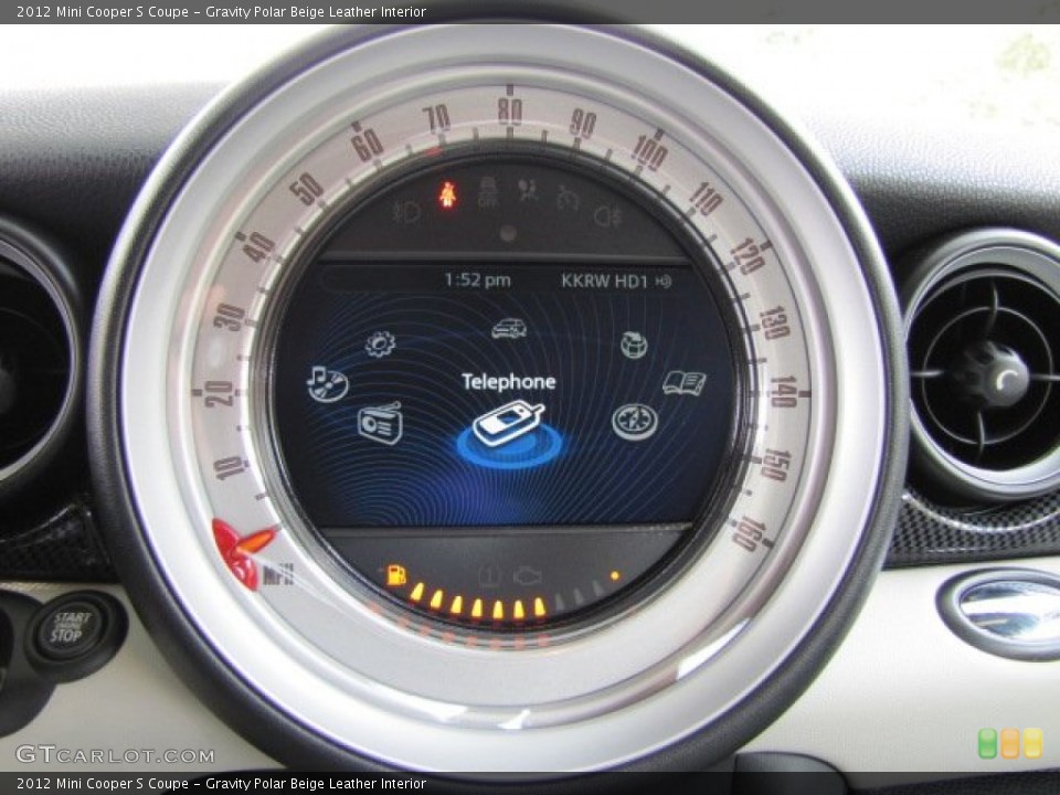 Gravity Polar Beige Leather Interior Gauges for the 2012 Mini Cooper S Coupe #65898415