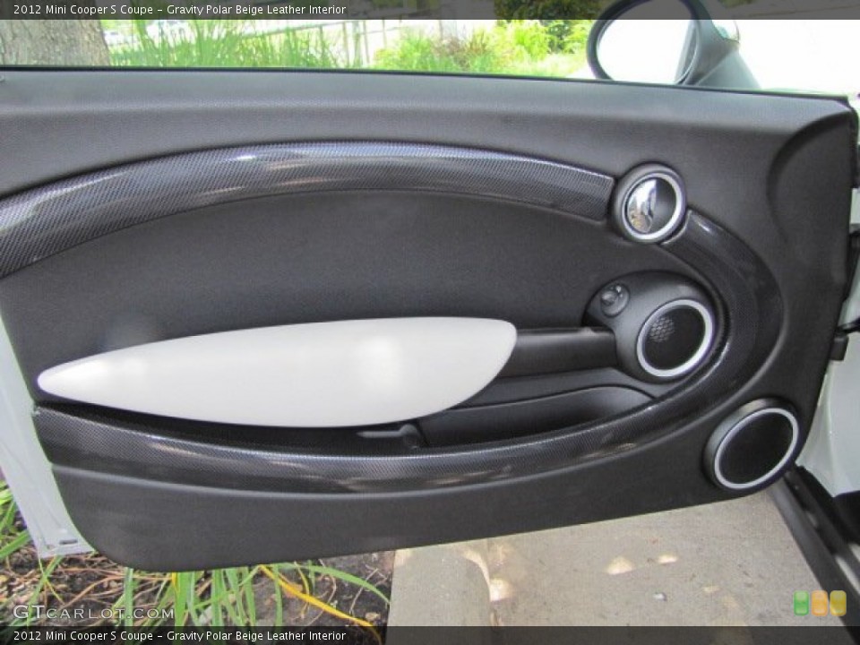 Gravity Polar Beige Leather Interior Door Panel for the 2012 Mini Cooper S Coupe #65898517