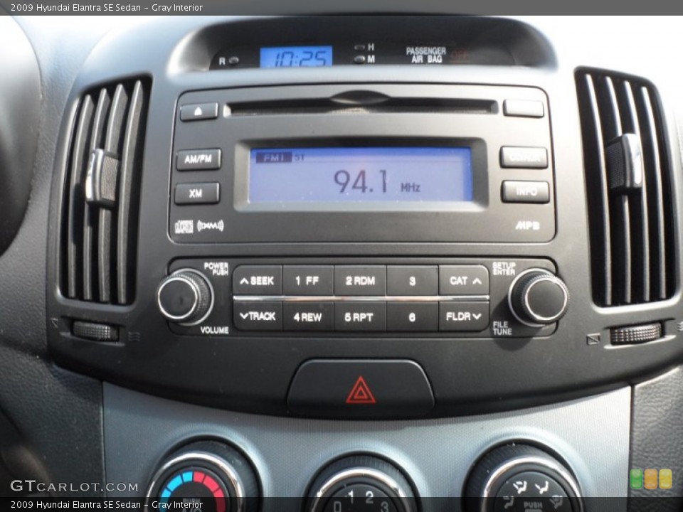 Gray Interior Audio System for the 2009 Hyundai Elantra SE Sedan #65898562