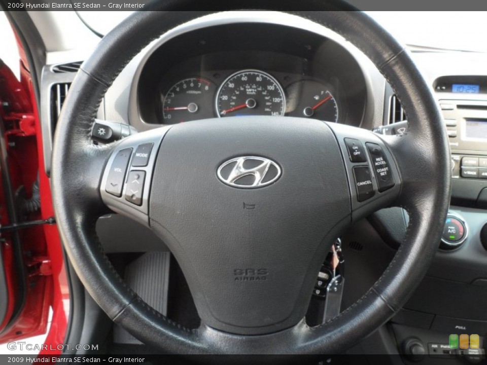 Gray Interior Steering Wheel for the 2009 Hyundai Elantra SE Sedan #65898577