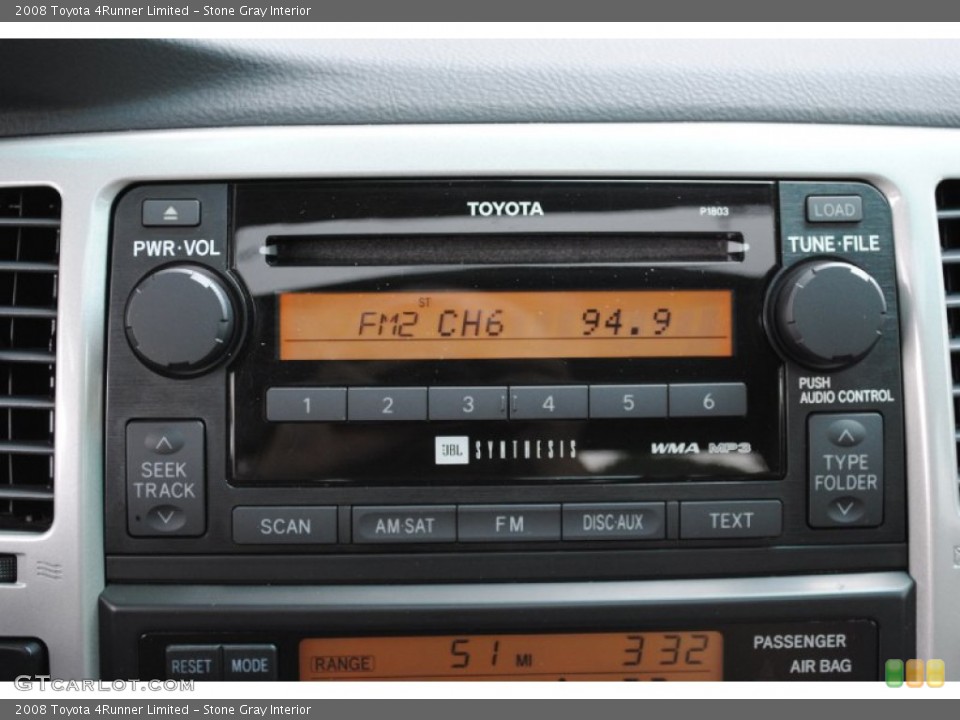 Stone Gray Interior Audio System for the 2008 Toyota 4Runner Limited #65902033
