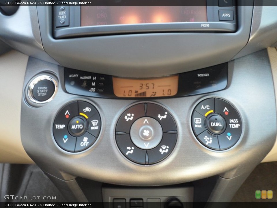 Sand Beige Interior Controls for the 2012 Toyota RAV4 V6 Limited #65902096