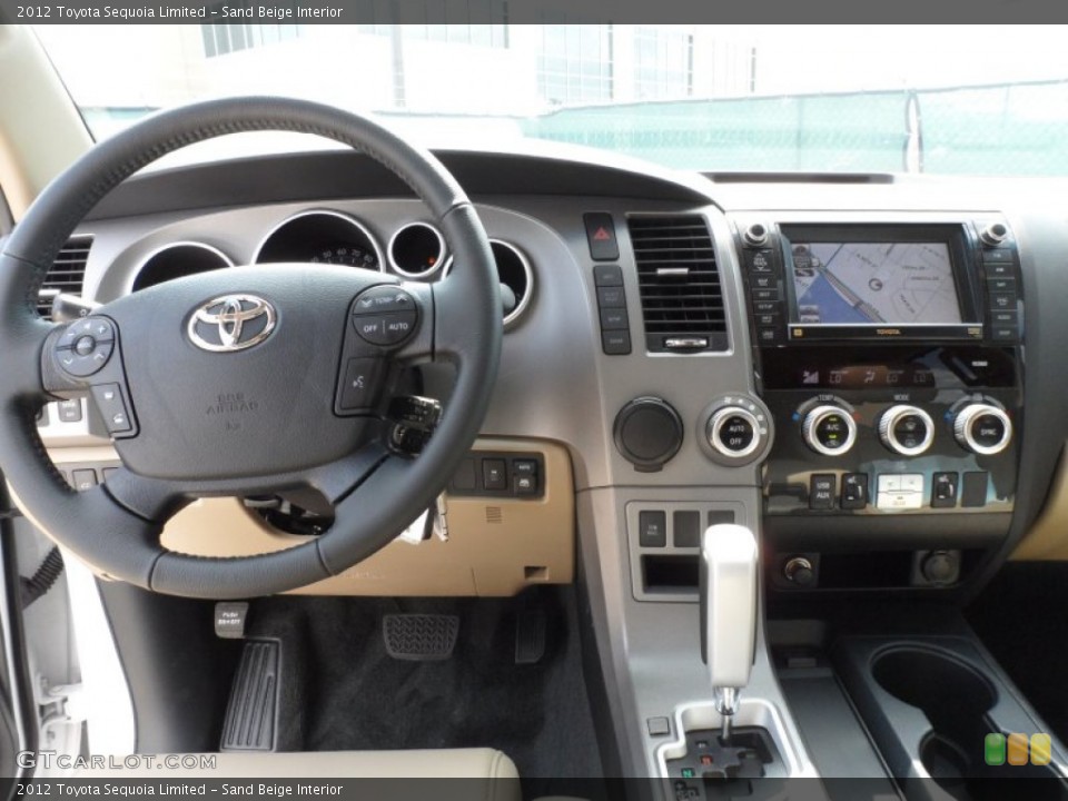 Sand Beige Interior Dashboard for the 2012 Toyota Sequoia Limited #65903088