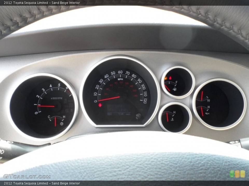 Sand Beige Interior Gauges for the 2012 Toyota Sequoia Limited #65903149