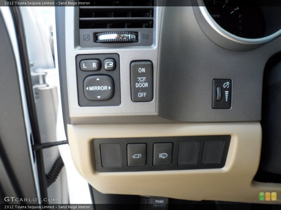 Sand Beige Interior Controls for the 2012 Toyota Sequoia Limited #65903157