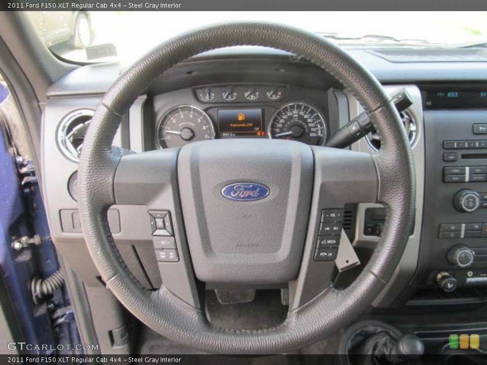 Steel Gray Interior Steering Wheel for the 2011 Ford F150 XLT Regular Cab 4x4 #65905689