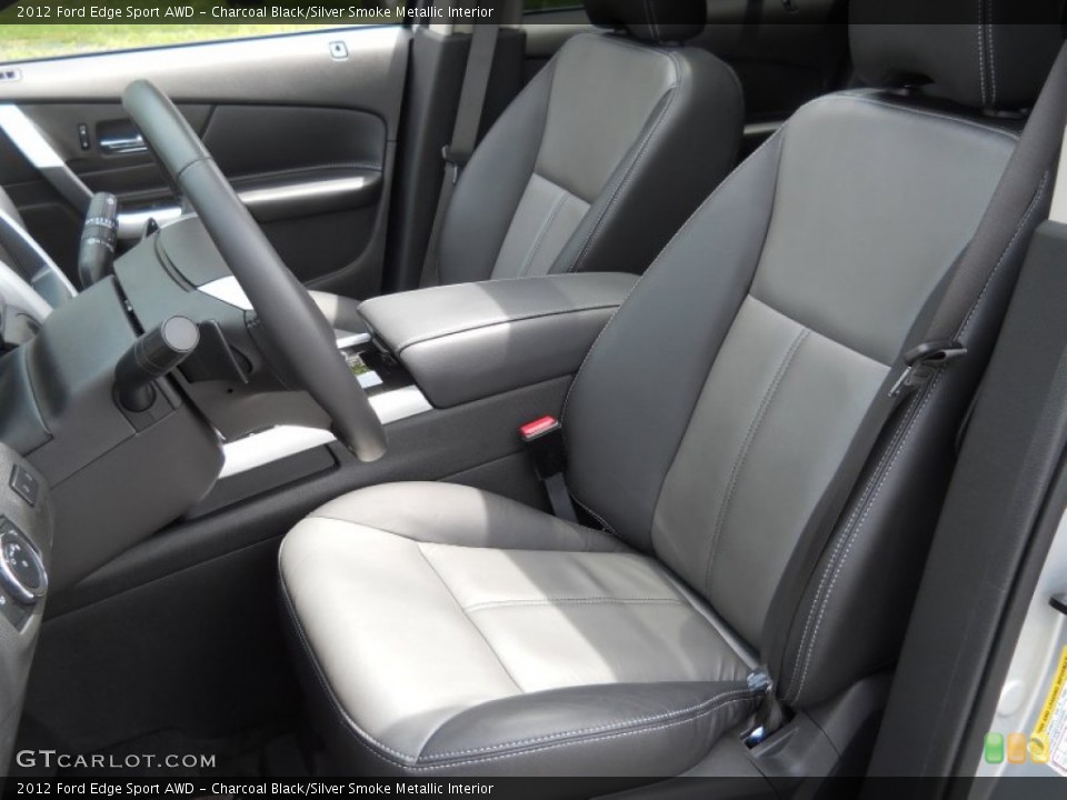 Charcoal Black/Silver Smoke Metallic Interior Front Seat for the 2012 Ford Edge Sport AWD #65906214