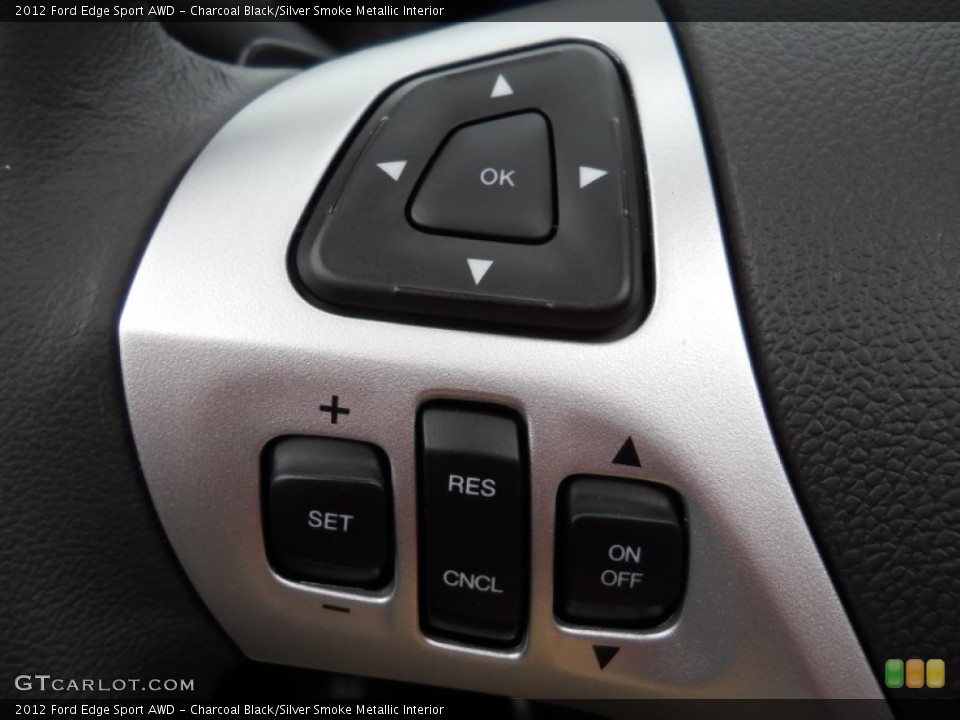 Charcoal Black/Silver Smoke Metallic Interior Controls for the 2012 Ford Edge Sport AWD #65906316