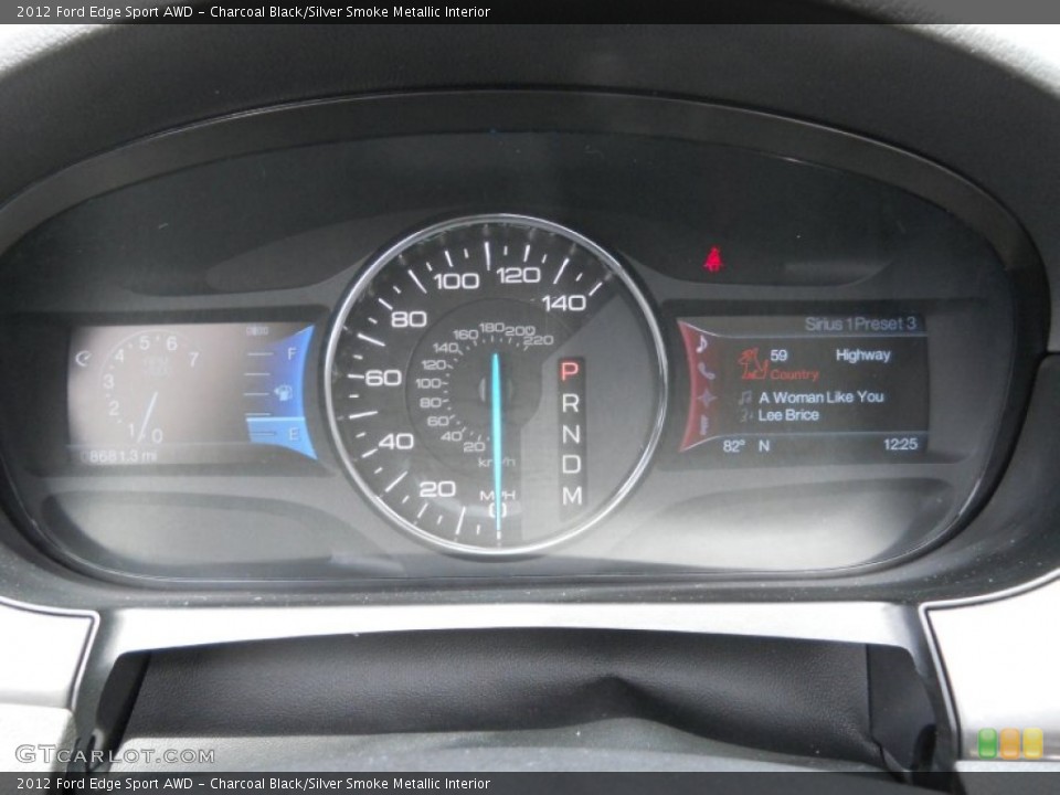 Charcoal Black/Silver Smoke Metallic Interior Gauges for the 2012 Ford Edge Sport AWD #65906324