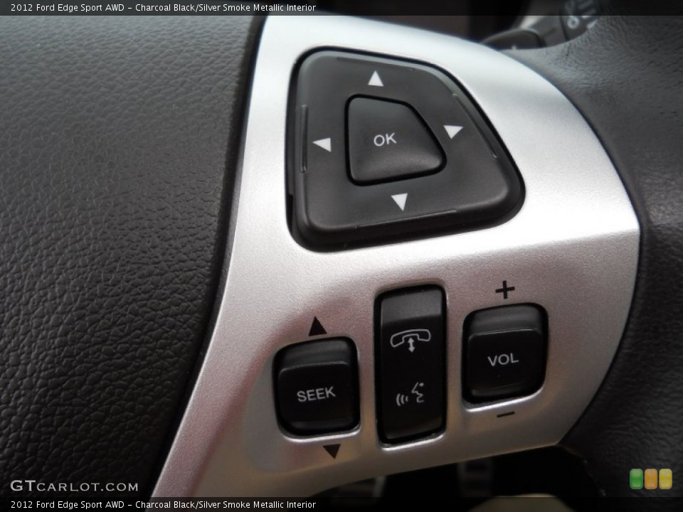 Charcoal Black/Silver Smoke Metallic Interior Controls for the 2012 Ford Edge Sport AWD #65906355