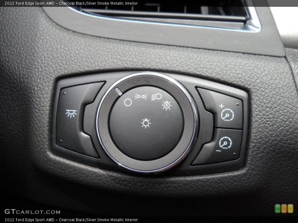 Charcoal Black/Silver Smoke Metallic Interior Controls for the 2012 Ford Edge Sport AWD #65906451