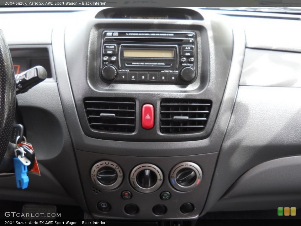 Black Interior Controls for the 2004 Suzuki Aerio SX AWD Sport Wagon #65906706