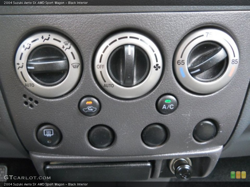Black Interior Controls for the 2004 Suzuki Aerio SX AWD Sport Wagon #65906721