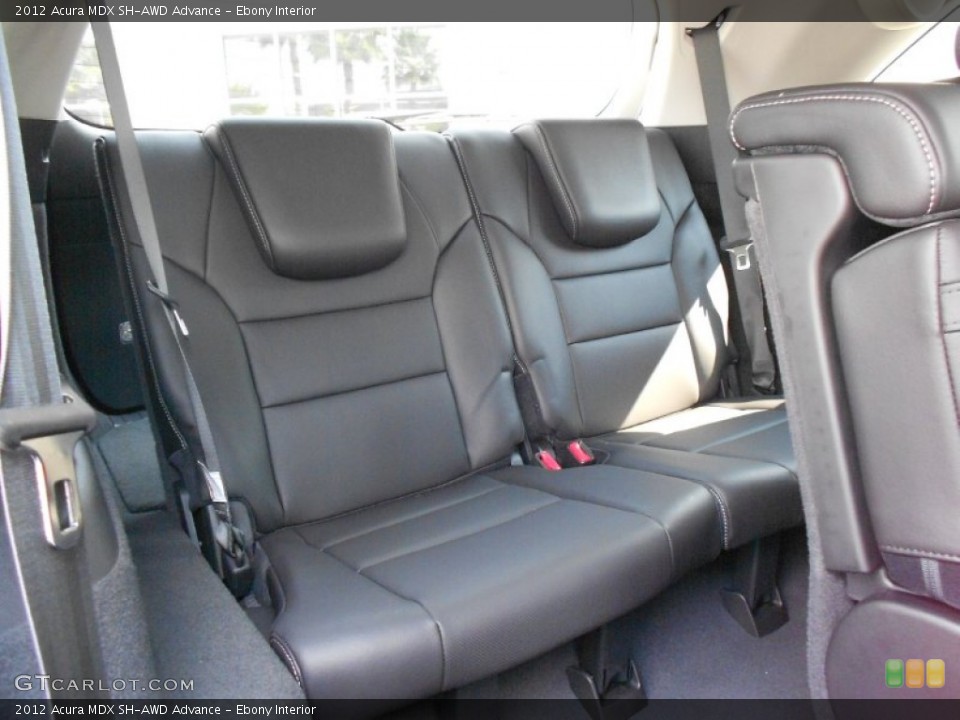 Ebony Interior Rear Seat for the 2012 Acura MDX SH-AWD Advance #65907078