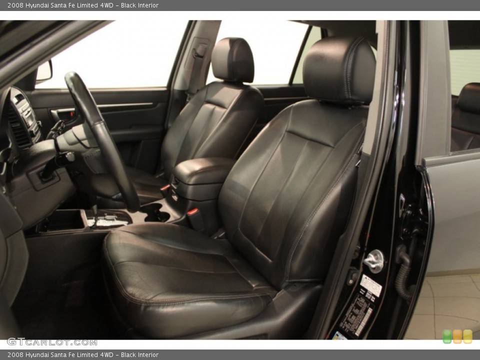 Black Interior Front Seat for the 2008 Hyundai Santa Fe Limited 4WD #65907742