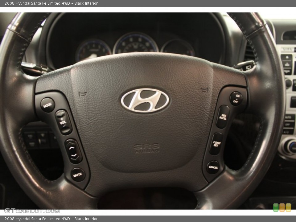 Black Interior Steering Wheel for the 2008 Hyundai Santa Fe Limited 4WD #65907751