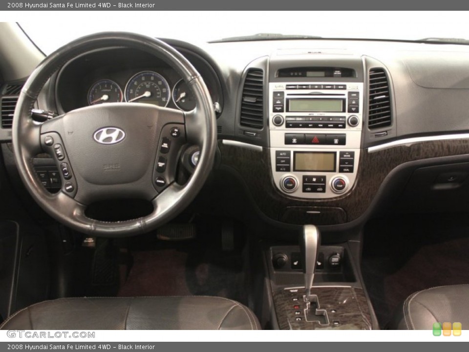 Black Interior Dashboard for the 2008 Hyundai Santa Fe Limited 4WD #65907814