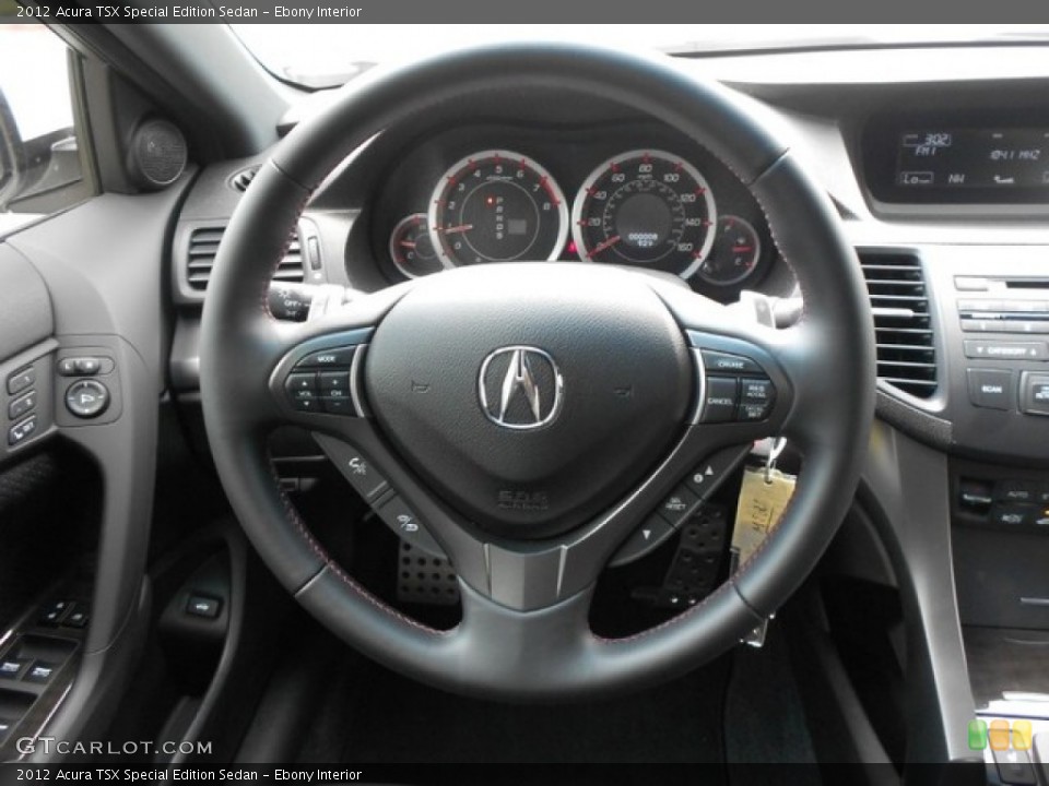 Ebony Interior Steering Wheel for the 2012 Acura TSX Special Edition Sedan #65908651