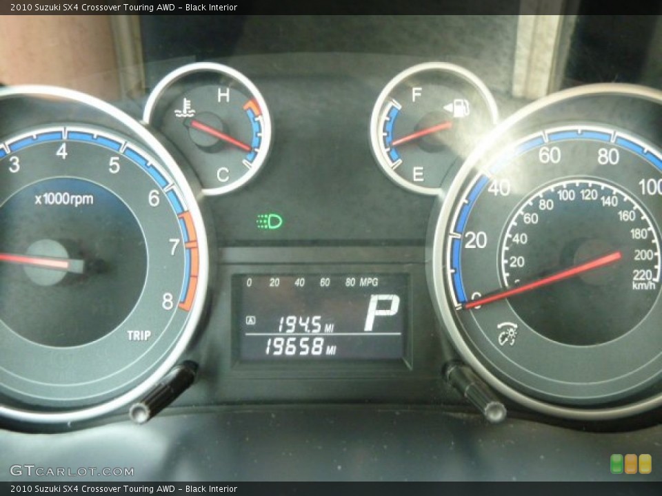 Black Interior Gauges for the 2010 Suzuki SX4 Crossover Touring AWD #65909069