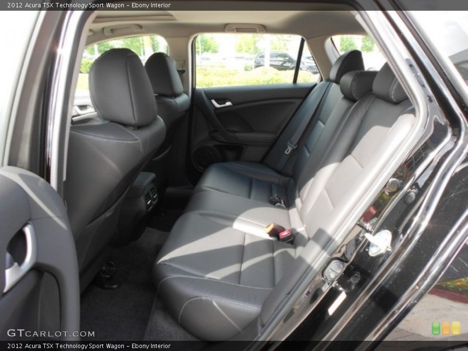 Ebony Interior Rear Seat for the 2012 Acura TSX Technology Sport Wagon #65910092