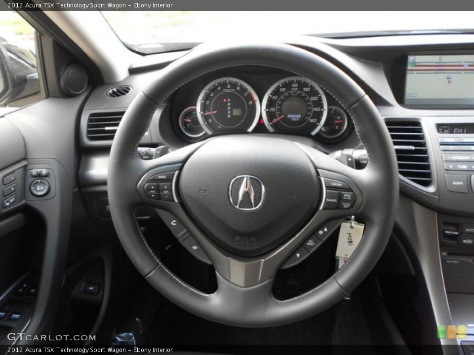 Ebony Interior Steering Wheel for the 2012 Acura TSX Technology Sport Wagon #65910116