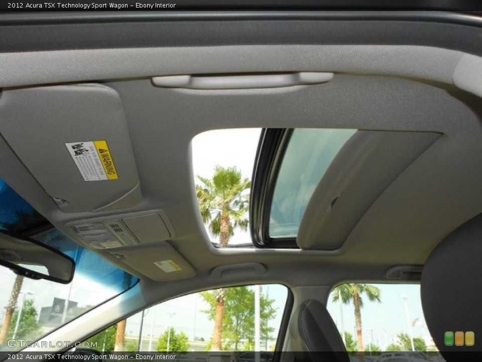Ebony Interior Sunroof for the 2012 Acura TSX Technology Sport Wagon #65910179