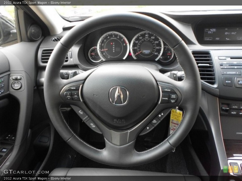 Ebony Interior Steering Wheel for the 2012 Acura TSX Sport Wagon #65910575
