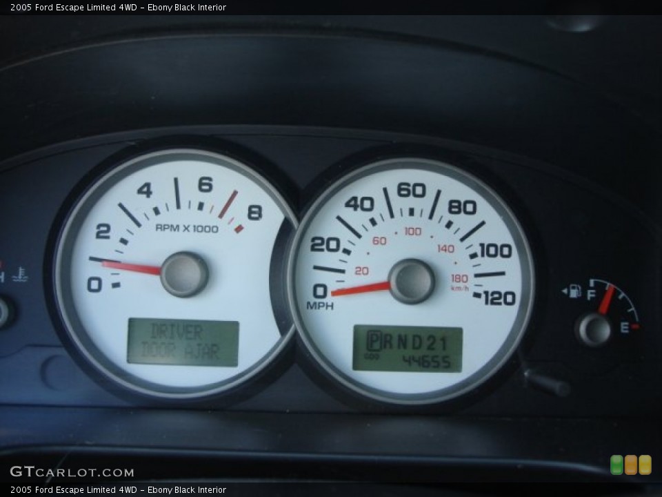 Ebony Black Interior Gauges for the 2005 Ford Escape Limited 4WD #65913076