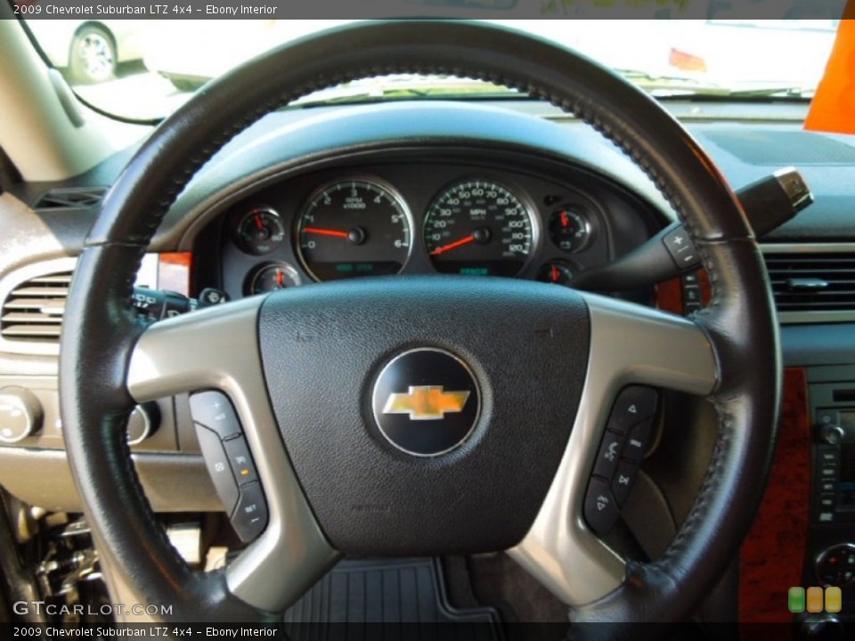 Ebony Interior Steering Wheel for the 2009 Chevrolet Suburban LTZ 4x4 #65916761