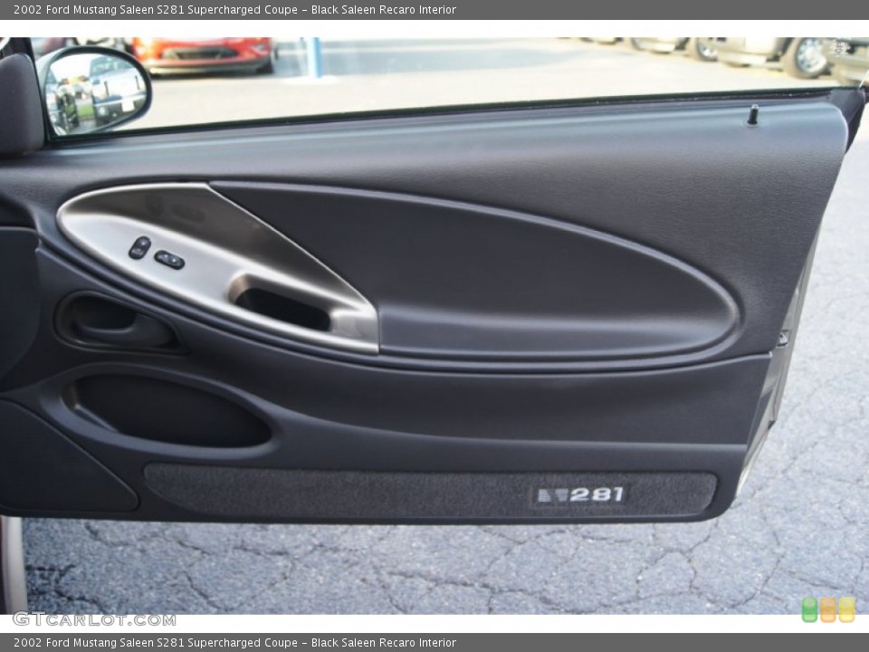 Black Saleen Recaro Interior Door Panel for the 2002 Ford Mustang Saleen S281 Supercharged Coupe #65918786