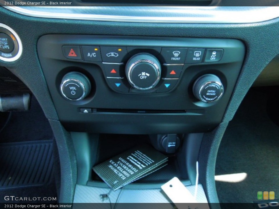 Black Interior Controls for the 2012 Dodge Charger SE #65920010