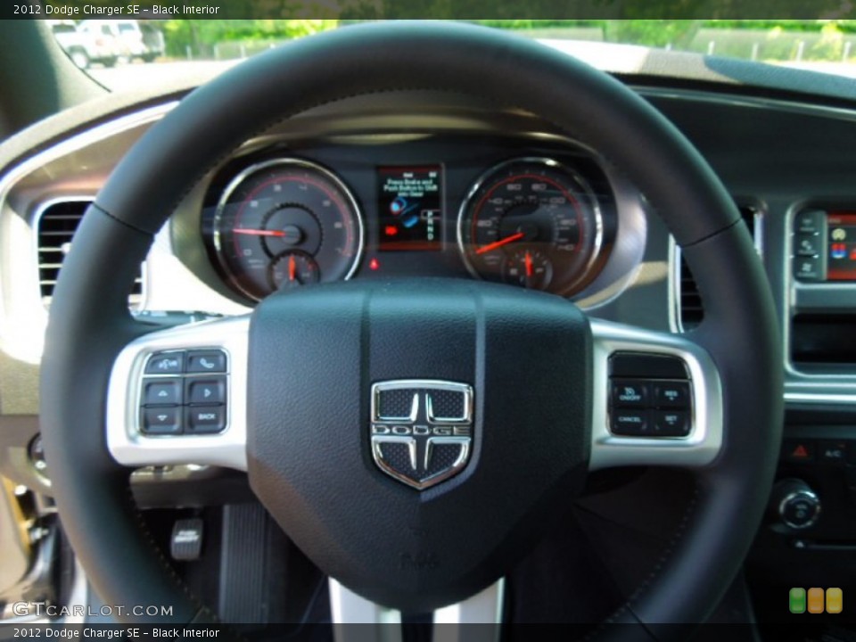 Black Interior Steering Wheel for the 2012 Dodge Charger SE #65920025