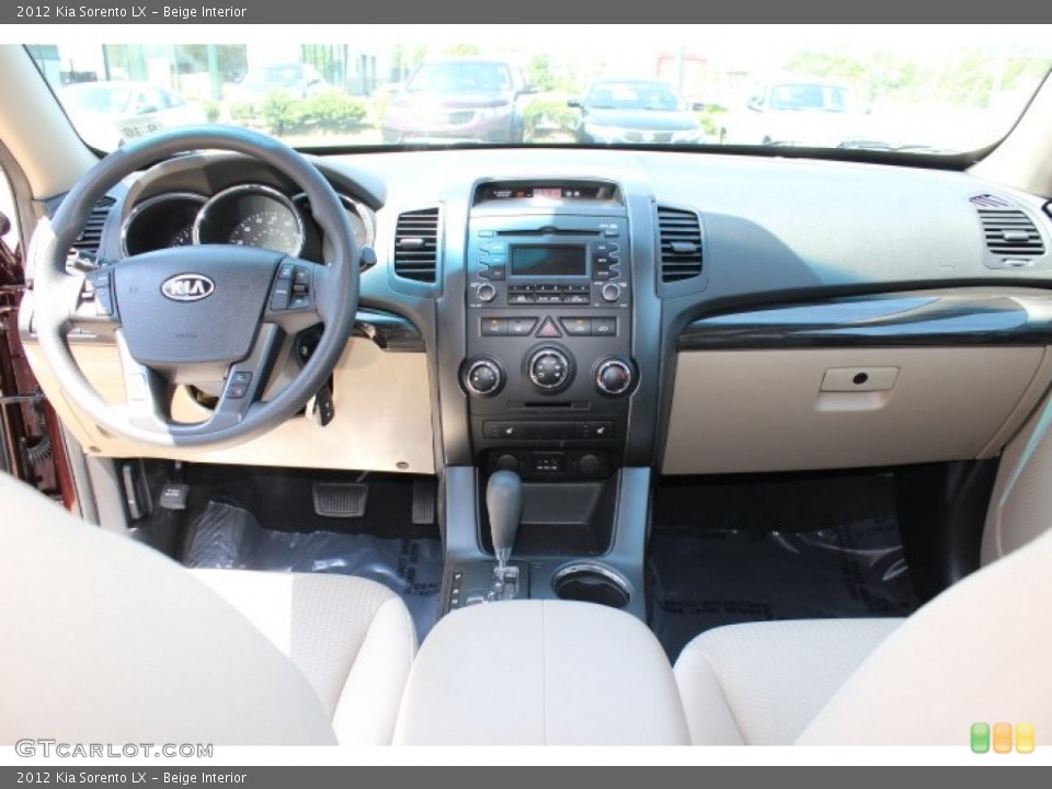 Beige Interior Dashboard for the 2012 Kia Sorento LX #65920170