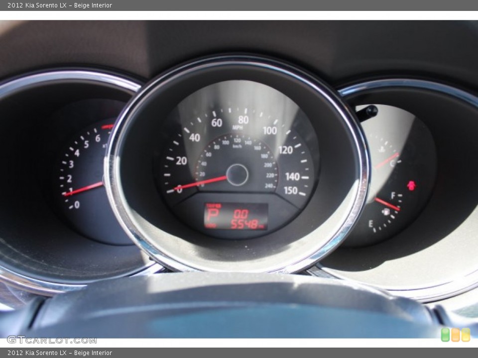 Beige Interior Gauges for the 2012 Kia Sorento LX #65920206