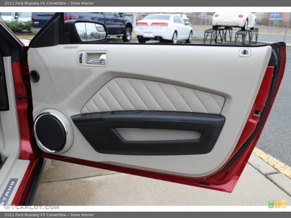 Stone Interior Door Panel for the 2011 Ford Mustang V6 Convertible #65920403