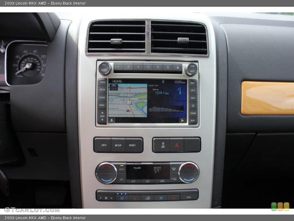 Ebony Black Interior Controls for the 2009 Lincoln MKX AWD #65925419